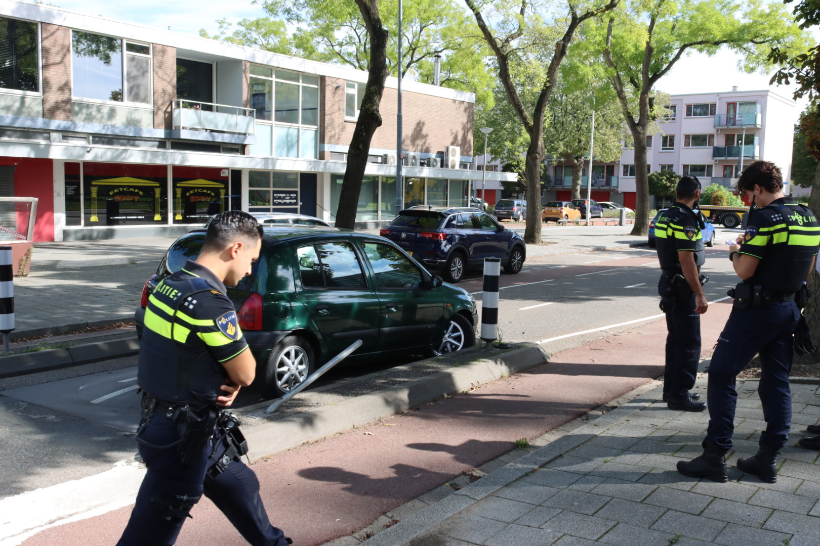 Eenzijdig ongeval bij wegversmalling Kruisnetlaan
